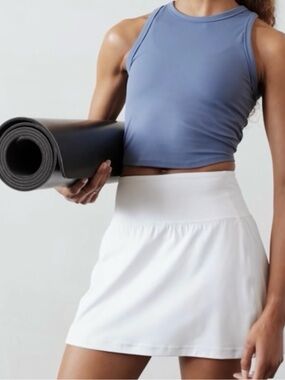 ATHLETA New White Salutation Stash Skort 14.5” XS